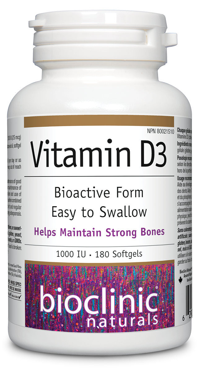 Vitamin D3 · 1000 IU (180 Softgels)