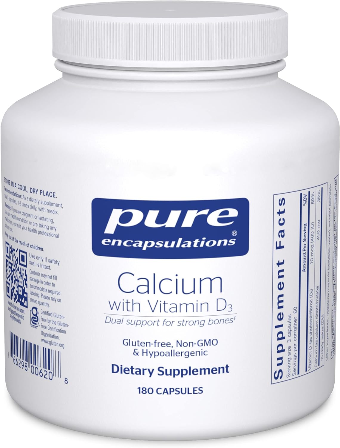 Calcium With Vitamin D3 (180 Caps)