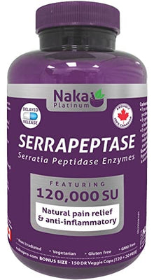 Serrapeptase 120,000 IU Bonus (120+30 Vcaps)
