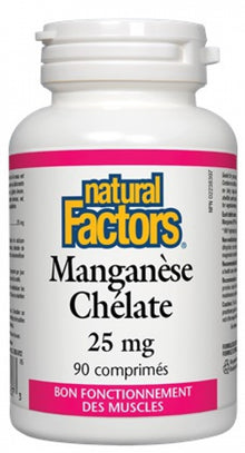 Chelated Manganese 25 mg (90 Tablets)