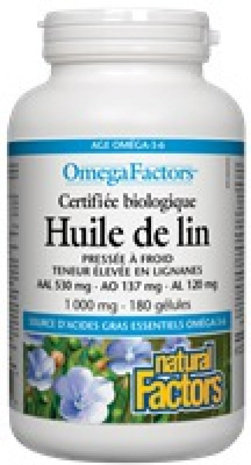 Omegafactors Huile De Lin 1000mg (180 Gélules)