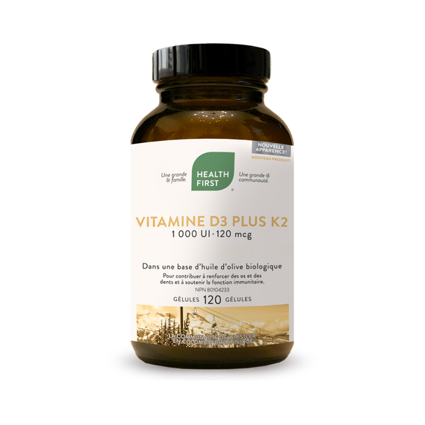 Vitamine D3 Plus K2 (120 Caps)